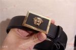 New VERSACE Black Leather Belt - Wholesale Replica